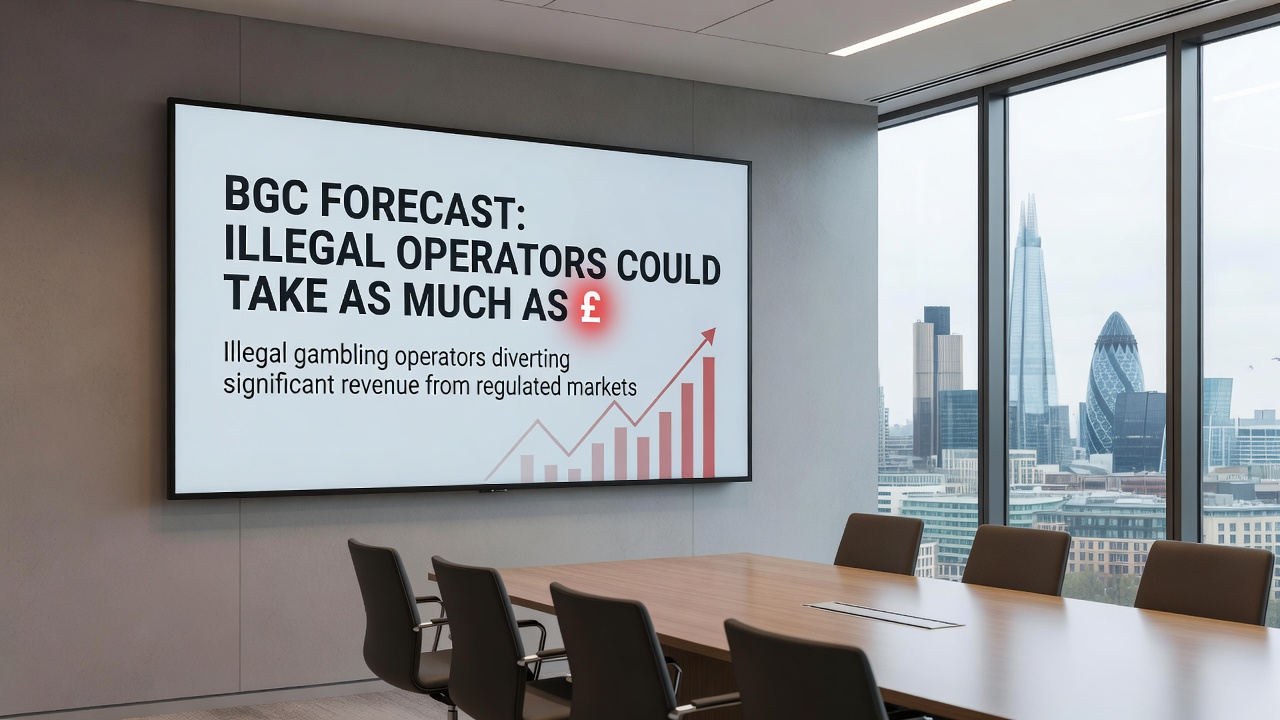 Gambling industry compliance review meeting with regulatory documents and digital monitoring tools